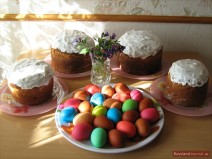 Typical easter table in Russia