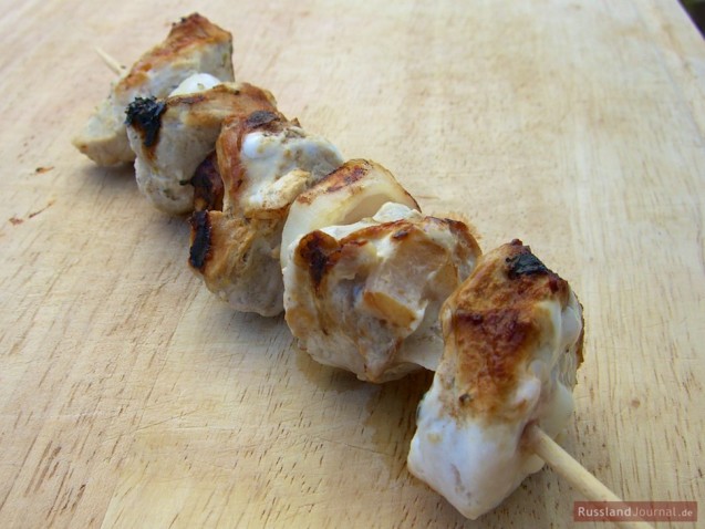 Pork Shashlik in Kefir Marinade