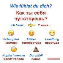 Wörter für Krankheiten auf Russisch und Deutsch