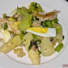 Salat mit Huhn und Spargel