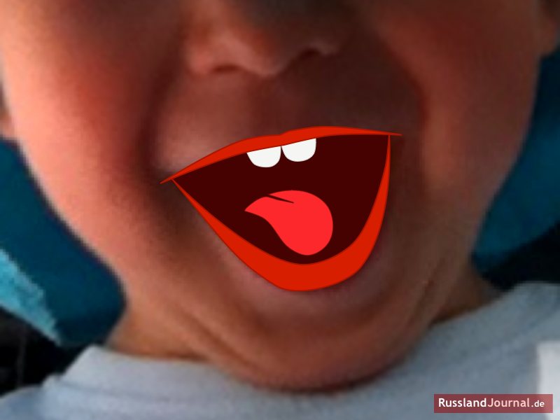 Mund von einem lachenden Kind