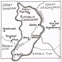 Karte von Sibirien mit Stationen der Reise in diesem Gebiet aus dem Buch "Mein russisches Abenteuer" von Jens Mühling Karte von Sibirien mit Stationen der Reise in diesem Gebiet aus dem Buch "Mein russisches Abenteuer" von Jens Mühling
