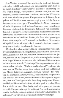 Unterschied zwischen Moskau und St. Petersburg, Auszug aus dem Buch "Mein russisches Abenteuer" von Jens Mühling