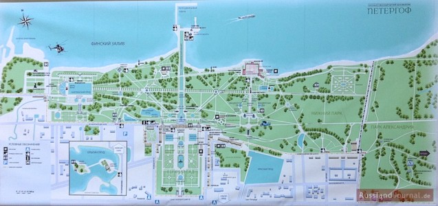 Peterhof: Plan der Anlage