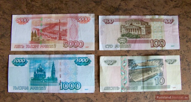 Russische Rubel Banknoten