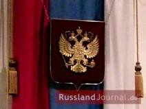 Russland Fahne mit Doppeladler