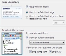 Instant-Übersetzung im ABBYY Lingvo Wörterbuch x3