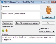 Beispiel aus dem Vokabeltrainer vom ABBYY Lingvo Wörterbuch x3