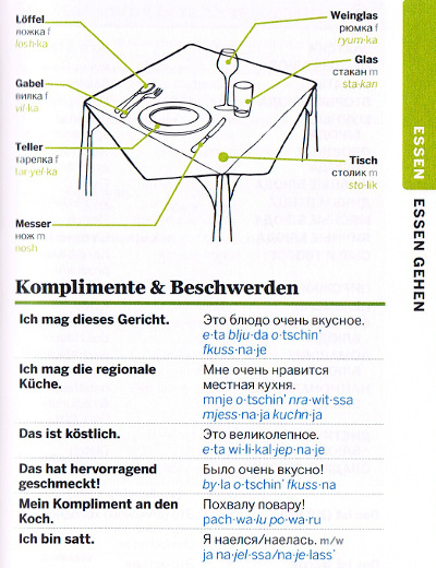 Aus dem Unterkapitel 'Essen gehen' aus dem Russisch Reise-Sprachführer von Lonely Planet