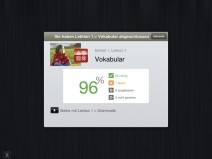 Ergebnisse "Sie haben Lektion 1 Vokabular abgeschlossen" bei iPad-App Rosetta Course Russisch