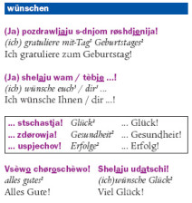 Auf Russisch zum Geburtstag gratulieren, Glück, Gesundheit, Erfolg, Alles Gute wünschen bei Kauderwelsch Russisch Wort für Wort