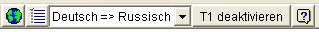 Menüleiste von Langenscheidt T1 Professional Russisch 5.0 in Internet Explorer