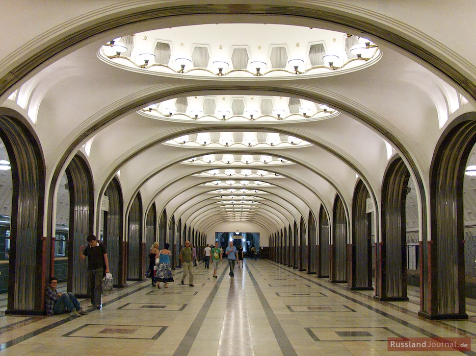 Station Mayakovskaya in der Moskauer Metro
