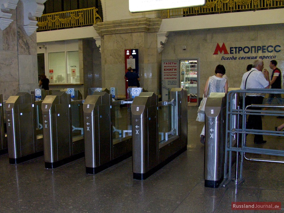 Zugangsschranken in der Moskauer Metro