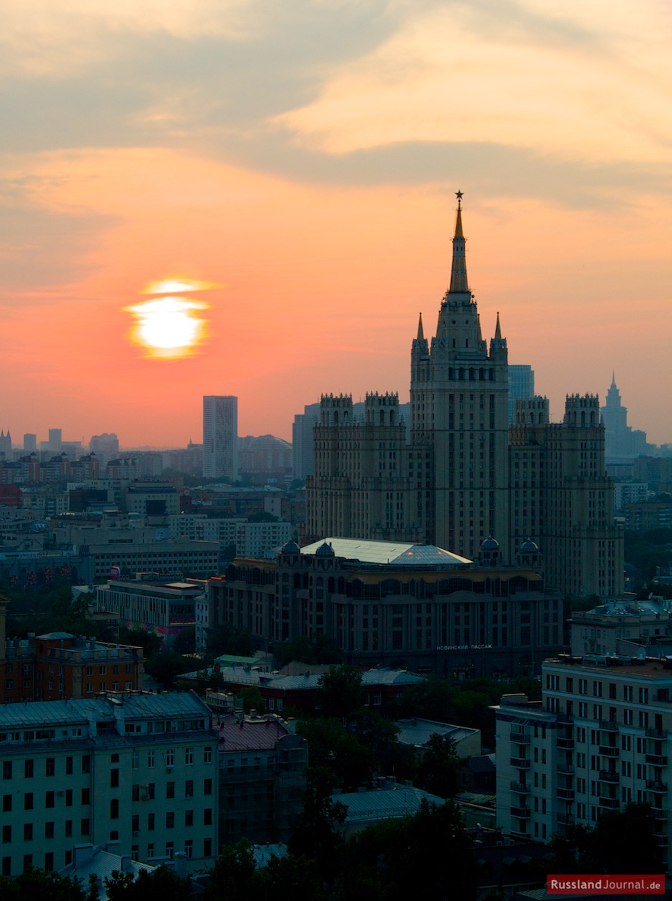 Sonnenuntergang in Moskau