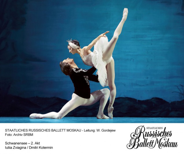 Szene aus dem Ballett Schwanensee, Prinz Siegfried und Schwanenprinzessin Odette