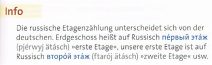 Info zu Etagen aus dem Langenscheidt Sprachführer Russisch,