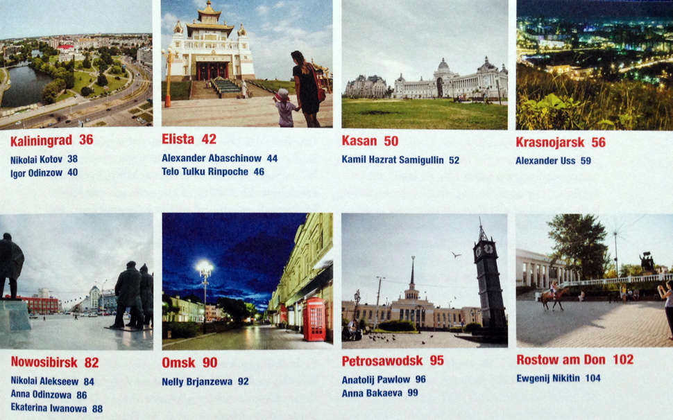 Inhaltsverzeichnis aus dem Buch Russland: Menschen und Orte in einem fast unbekannten Land