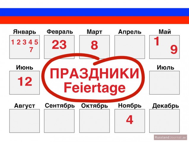 Russische Nationalfeiertage