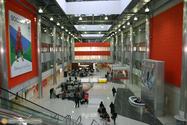 Eine Halle des Internationalen Flughafens Scheremetjewo in Moskau
