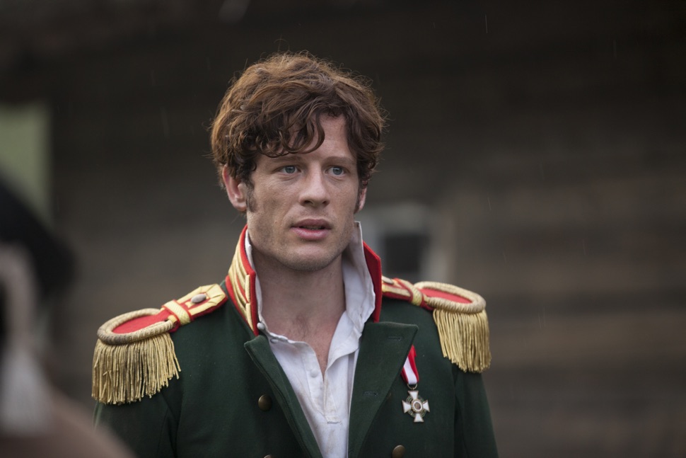 Andrej Bolkonski, gespielt von James Norton, aus der BBC TV Miniserie Krieg & Frieden