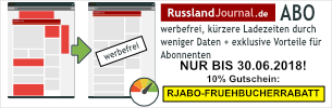 RusslandJournal.de ABO Frühbucher Rabatt