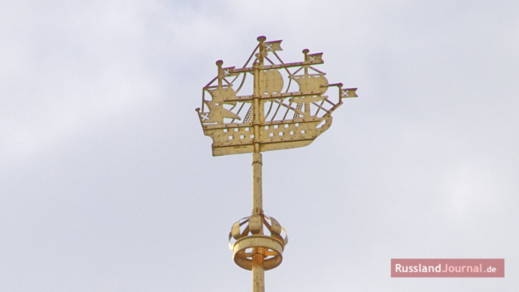 Wetterfahne auf der Admiralität in St. Petersburg