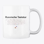 Russische Tastatur Tasse