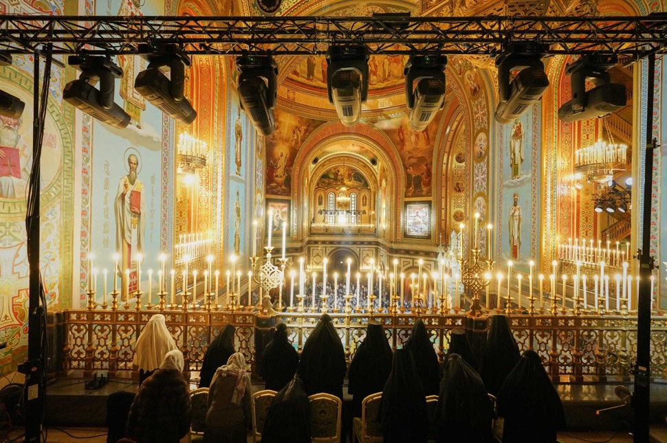 Weihnachtsmesse in der Christ-Erlöser-Kathedrale von oben